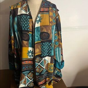 Vintage Open blouse style jacket blazer plus size 22.5